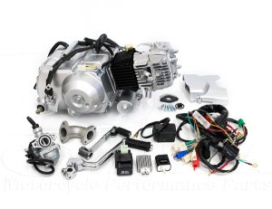 画像1: 12V セル付遠心クラッチ90ｃｃエンジンキット