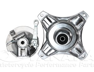 画像1: ダックス　DAX用　ドラムブレーキ　４本スポークフロントハブ　メッキ