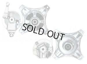 画像1: ダックス DAX用　ドラムブレーキ　４本スポークハブ　メッキ　前後セット