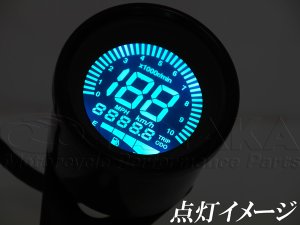 画像4: 汎用（12V）　60mm デジタルスピードメーター