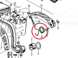 画像2: モンキーZ50M用　ブレーキペダルスプリング