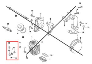 画像1: 弊社50cc,90ccエンジンシリンダーヘッド用 ナットキャップ M6