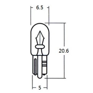 画像2: 12V 1.7W　T6.5　ウェッジ