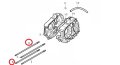 弊社125ccエンジン(005w、006w、667w、1656w、1659w)用　シリンダースタッドボルトB（207mm） 2本セット