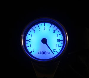 画像2: 汎用（12V）　60mmタコメーター　ホワイト　