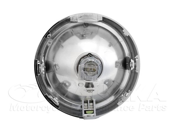 画像2: カブ用　マルチリフレクターヘッドライトレンズ＆リム　ブルー (2)