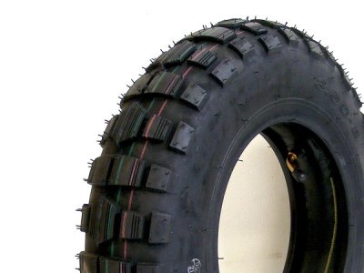 画像1: モンキー純正タイプ　8インチブロックタイヤ　3.50-8