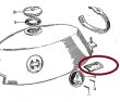 画像3: モンキー Z50A/Z50Z/Z50ZK1用フロントタンクパッド、リアタンクパッド、タンクバンド　３点セット (3)