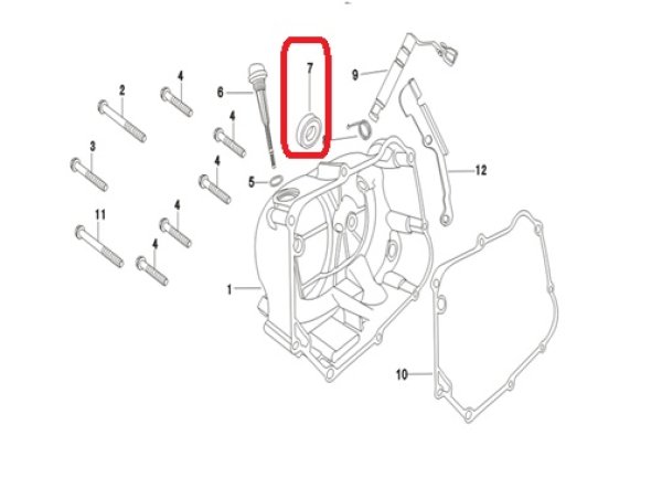 画像1: 弊社エンジン用　オイルシール 13.7×24×5（キックスタータースピンドル側） (1)