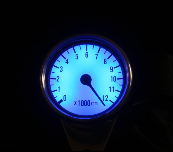 344W汎用（12V） 60mmタコメーター ホワイト インジケーター付き｜ モンキーパーツはバイクパーツ通販専門店の田中商会