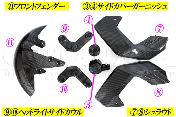 ホンダ グロムGROM MSX125 グラブバーグロム MSX125用 外装（カウル